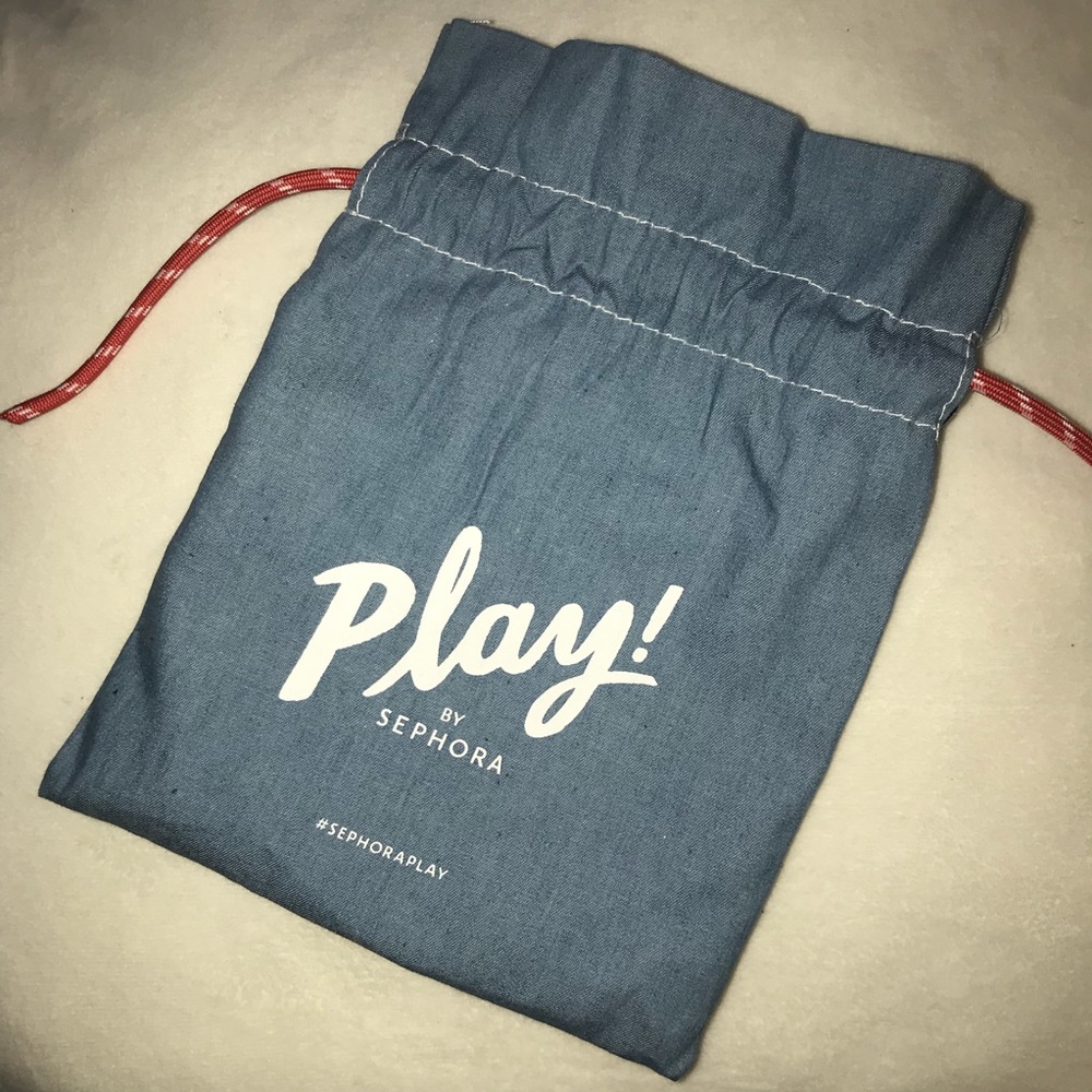 Sephora play denim cosmetics travel makeup bag